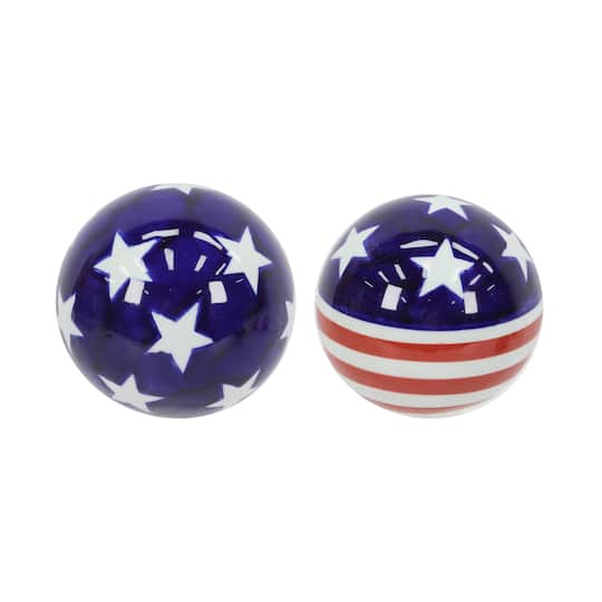 Assorted 4&#x22; Patriotic Ball Decoration by Celebrate It&#x2122;, 1pc.